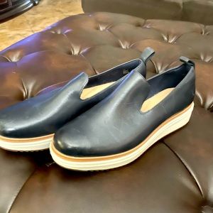 Clarks leather slip ons size 7.5 NWT